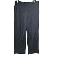 Black Flat Front Pull On Dress Pants Size 8