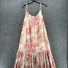 Old Navy Dress Womens M Pink Floral Fairy Cottage Feminine Whimsical Romantic