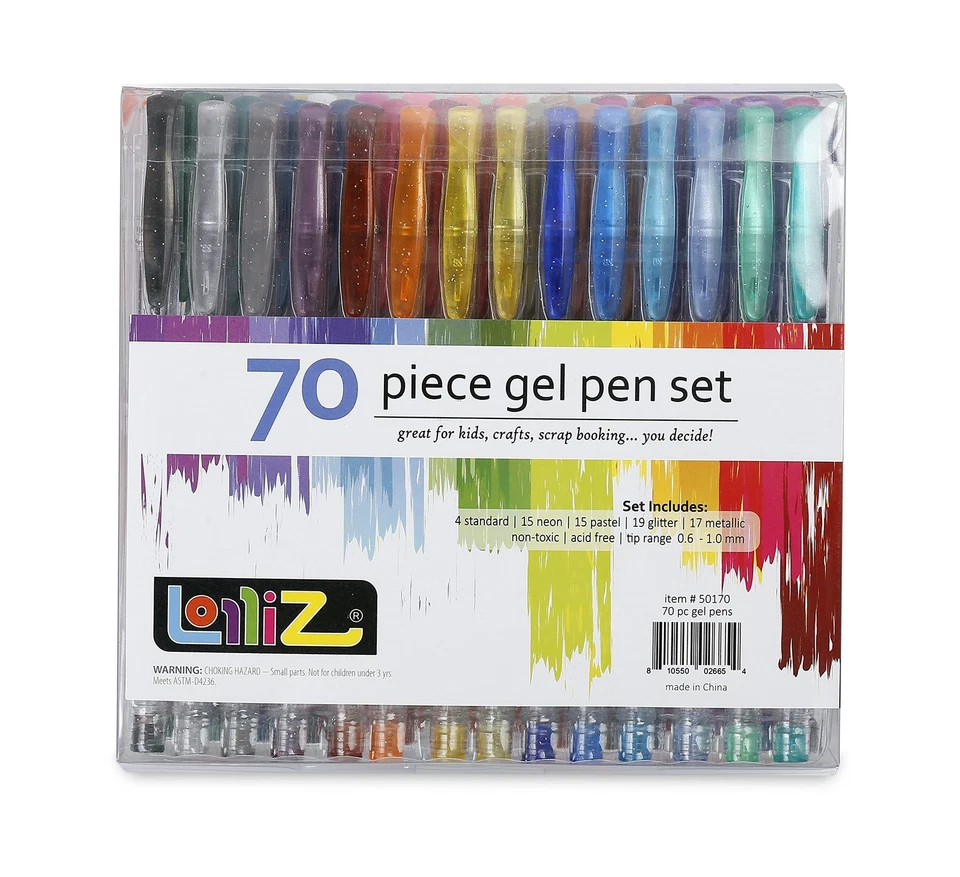 LolliZ® 70 Gel Pens Tray Set, 70 Unique Color Choices! - Image 4 of 4