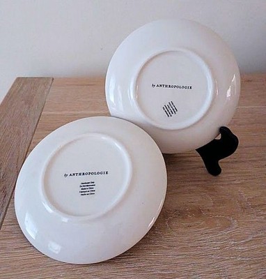 Anthropologie Bistro Tile Stoneware Espresso Garden Edition Bee