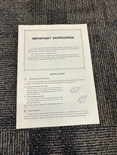 Vintage Important Safeguards Pamphlet Japan Radio/Television Equipment 1992 NICE
