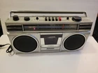 VINTAGE 80's Sanyo Boombox M9705A Cassette AM/FM Boombox Ghetto Blaster READ