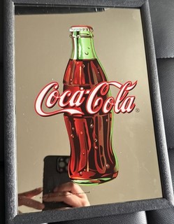 Coca Cola Spiegel Werbeschild 32x22 im Plastikrahmen