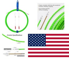 Flexible 32FT Steel Fish Tape Wire Puller with 360° Swivel for Tight Spaces