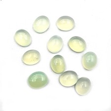 Natural Aqua Chalcedony Oval Cabochon Loose Gemstone 9 11 MM 11 Pcs 43 CT