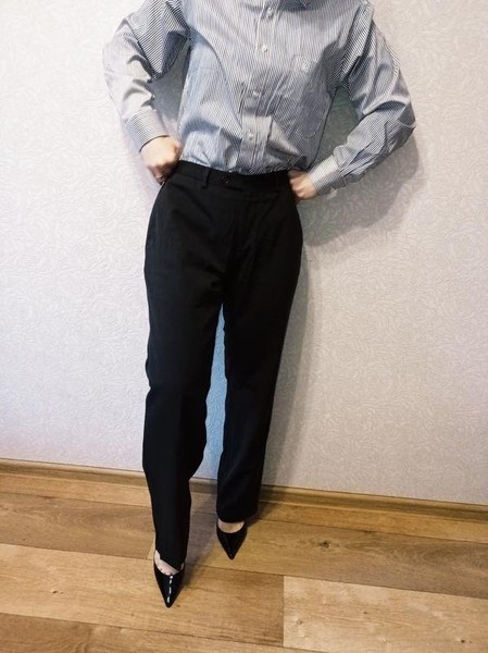 Women Balmain Trousers Grey Wool 40 / L / 48