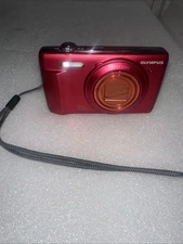 Olympus VR-340 16 Megapixel Compact Camera Red BATTERY COVER NOT CLOSE WORKING
