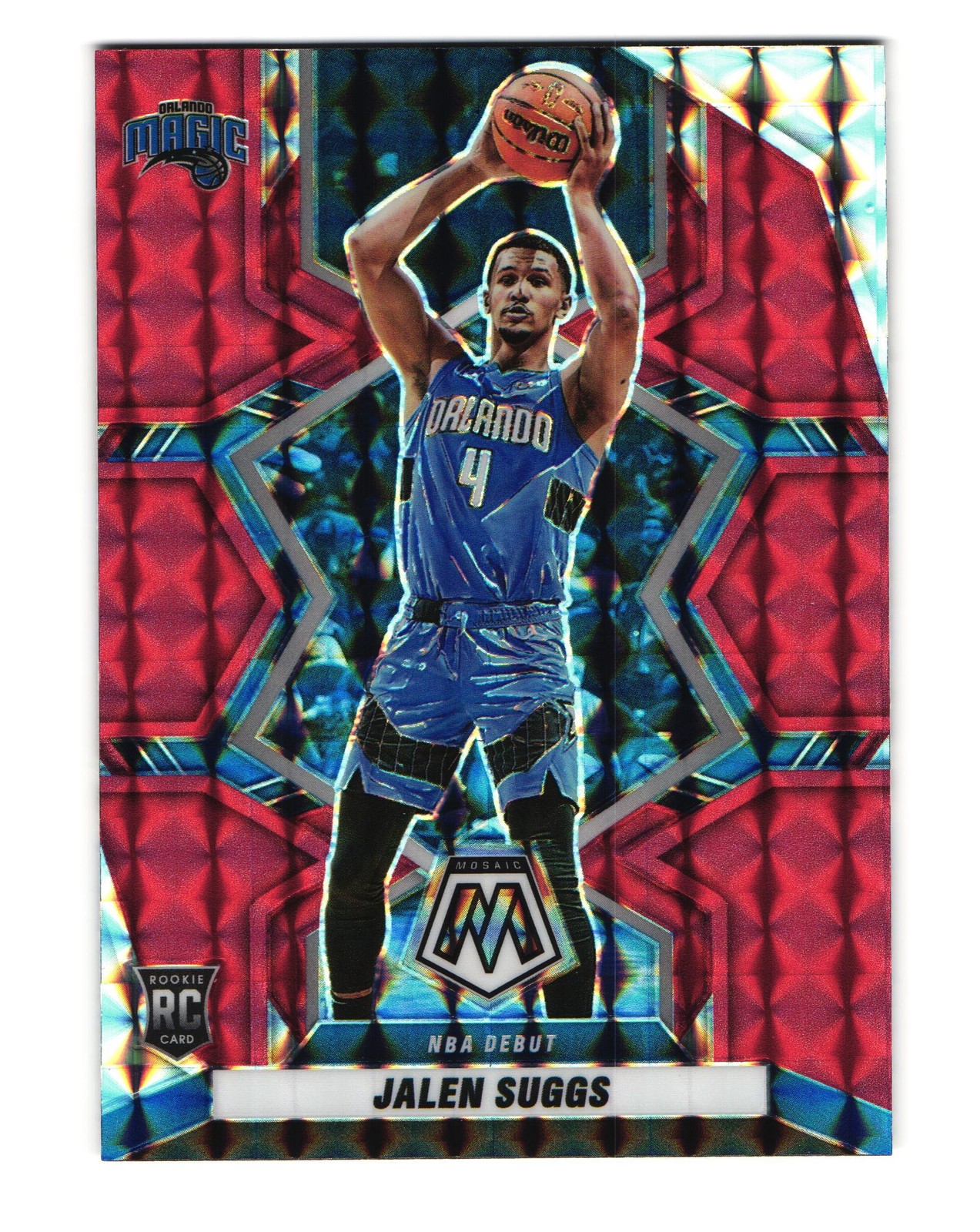 2021-22 Panini Mosaic #266 Jalen Suggs Red Prizm Rookie RC