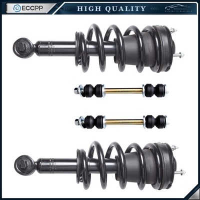 4pc Front Struts Pair Sway Bar Links For 2007-2014 Suburban Yukon XL 1500