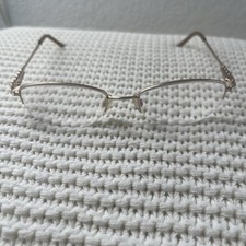 Sophia Loren Eyeglasses M163 Zyloware 057 52-19 Gold Half Rim Oval Frame