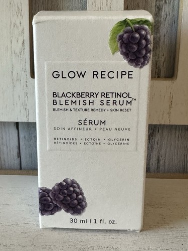 GLOW RECIPE Blackberry Retinol Blemish Serum 1oz New In Box FabFitFun Anti-Aging
