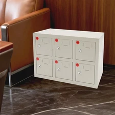 6-door Mobile Phone Storage Cabinet Cell Phone Locker With Charging Station