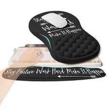 2in1 Ergonomic Wave Rise Keyboard Wrist Rest Massage Mouse Pad Foam Set