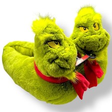 GRINCH Christmas Slippers Size 11/12 Dr. Seuss NEW 