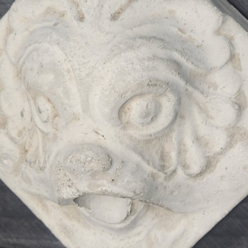 Stone Gargoyle Wall Fountain Spout Green Man Tile Concrete Garden Salvage - Picture 3 of 10
