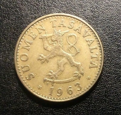 1963 Finland 50 Pennia Coin