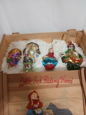 KURT ADLER Little Red Riding Hood LIMITED EDITION 4 Glass Ornaments Poland BOXED