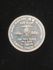 1974 Segmented Gore Globe World Trade Unit Empire Trade Unit 1 Oz Silver Round.
