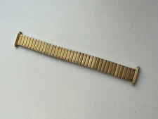 VINTAGE RARE OLD STOCK MEN STRAP WATCH PARTS ZRC 10 MICRONS GOLD PLATED 16-22 MM