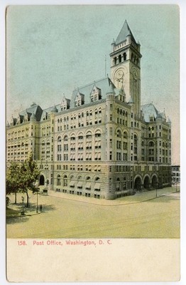 Vintage Postcard Post Office Washington, D.C. w/ Clock Tower ~ FOSTER & REYNOLDS
