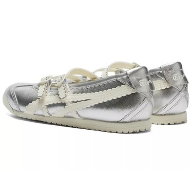 Onitsuka Tiger Mexico 66 TGRS Silver Mary Jane Shoes New w/ Box | eBay