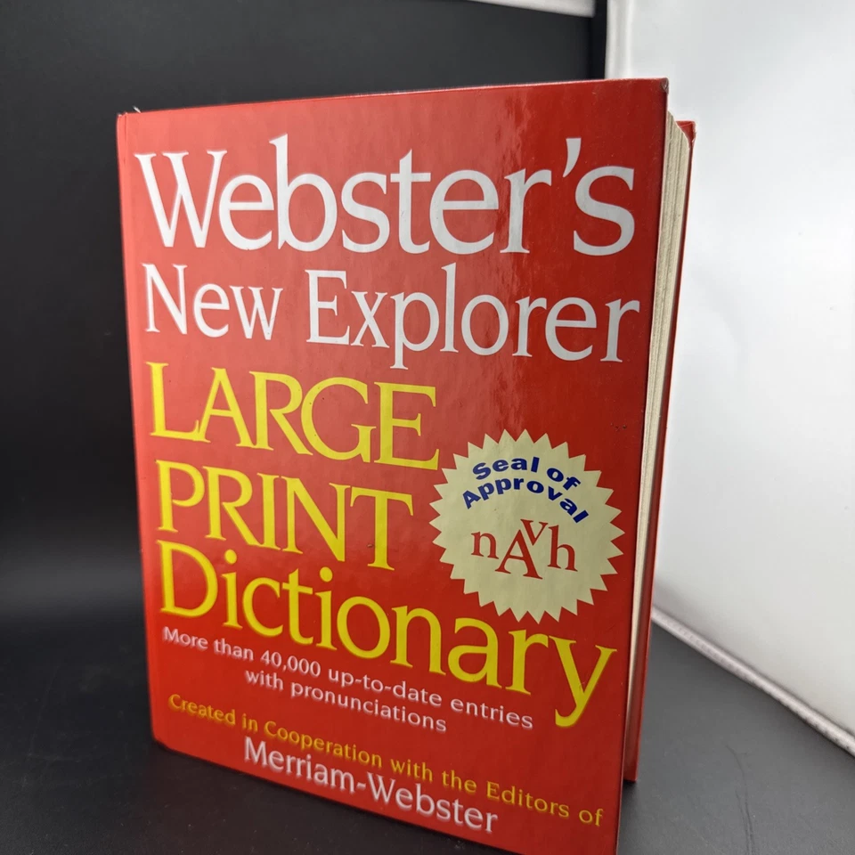 Webster's New Explorer Large Print Dictionary Hardcover 1st Edition - Image 3 of 3