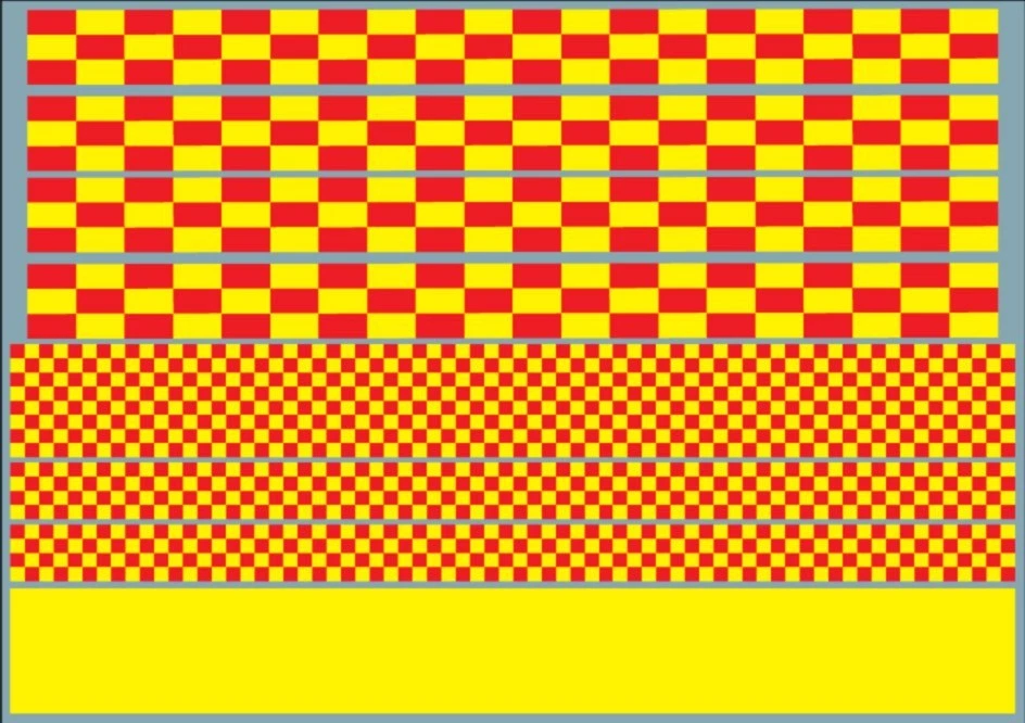 Décalcomanie à l'eau , Format A5, Damier Pompier , 1:43, maquette, custom, dio
