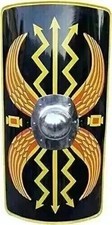 Roman Heater Shield 18'' Inch Legion Scutum Functional Armor Steel Shield
