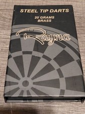 RAYNA STEEL TIP DARTS 20 GRAMS BRASS 15 PIECE SET NEW