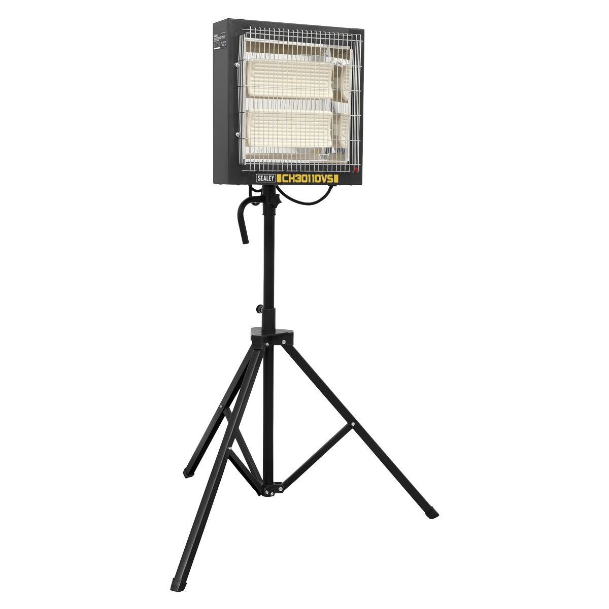 Sealey Ceramic Heater with Tripod Stand 1.2/2.4kW - 110V CH30110VS