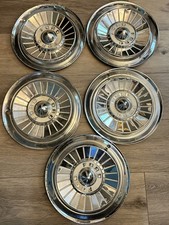 1957 Ford Hubcaps Hub Caps 5 Oem Fairlane 500 Custom 14 57 Great Condition