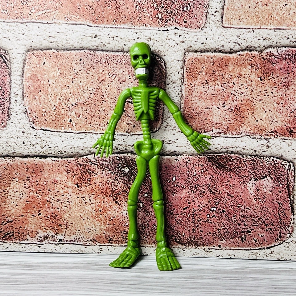 可塑塑料骨架绿色怪物Bendy万圣节收藏品可姿势 — 第 4/4 张图片