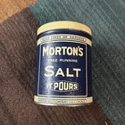 Vintage 1980s Morton Salt Tin Can Made In The USA “When It Rains It Pours” Tin