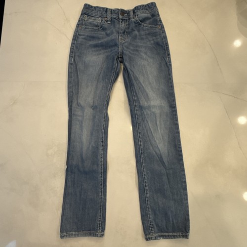 Rock & Roll Denim Boys Size 14R Revolver Slim Fit Jeans Blue Stretch Western