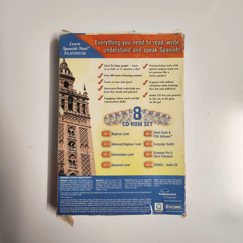 Learn Spanish Now! - Spanish Platinum - Vintage Learning CD (PC/Mac; 2004) #2231 - Image 3 of 4