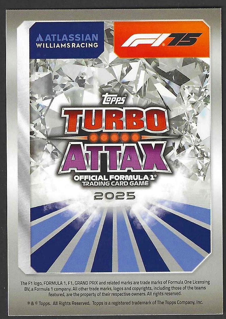 2025 Topps Turbo Attax #351 Alex Albon Supernova | eBay