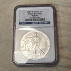 2007-W Silver American Eagle Dollar $1 - NGC MS70 - West Point
