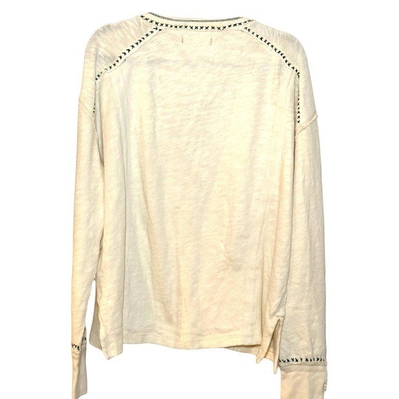 NWOT Free People We The Free Taylor Henley Tunic Top | Vintage White | Sz Large