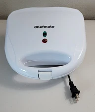 Chefmate 2 Slice Sandwich Maker NEW - Stands Upright for Compact Storage