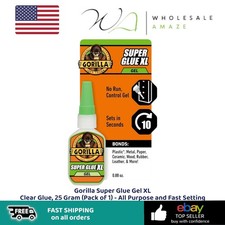 Gorilla Super Glue Gel XL Clear Glue, 25 Gram Pack of 1 - All Purpose and Fast