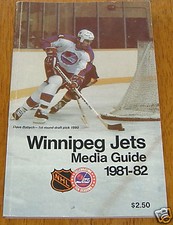  winnipeg jets media quide 1981-82  dave babych