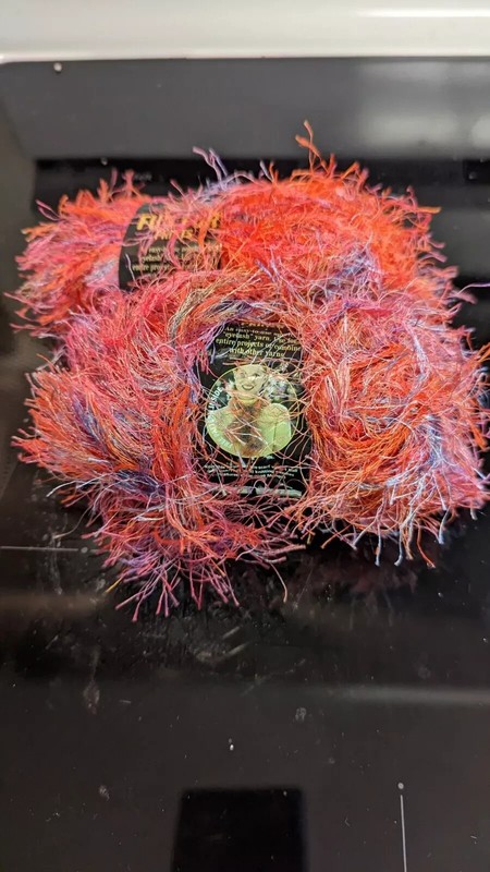 Lion Brand Eyelash Yarn Mango -  2 skeins