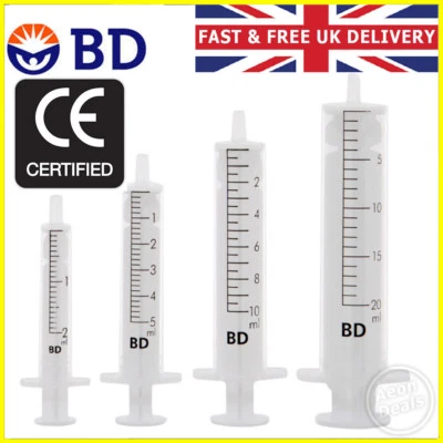 ORIGINAL BECTON DICKINSON Sterile Syringes 1ml 2ml 5ml 10ml 20ml | Genuine BD DISCARDIT™ II | Value Packs!