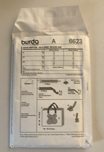 Burda Style 6623 Sewing Pattern diaper bag and changing mat - Picture 3 of 7