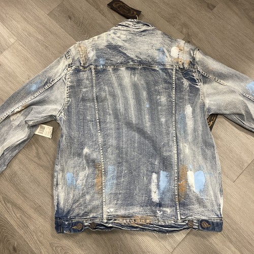 FWRD DENIM ICE BLUE/GOLD DENIM JACKET SIZE MEDIUM BOYS 10-12 NEW RETAIL 62 - Picture 4 of 4