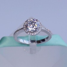SALE 925 Sterling Silver Round AAA Cubic Zirconia CZ Engagement Ring Promise