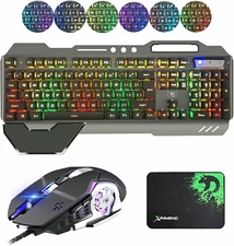 K618 RGB Backlit Wired Gaming Keyboard and Mouse Set