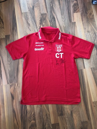 Signierter Sven Köhler Polo-Shirt Hallescher FC