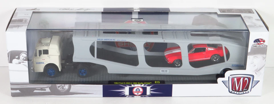 M2 Machines R15 Auto Haulers Shelby 1964 Ford C-950 1966 Shelby GT350 Mustang - Image 4 of 4