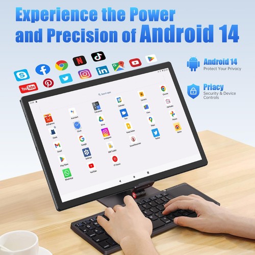 MESWAO 2025 Tablet 14 inch Android 14 Upgraded Large Tablets 1920x1200 WUXGA ... - Picture 2 of 9